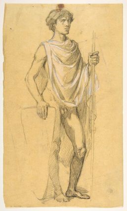 Soldier (middle register; study for wall paintings in the Chapel of Saint Remi, Sainte-Clotilde, Paris, 1858)