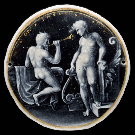 Hat-Badge with Apollo and Marsyas (or possibly Orpheus)