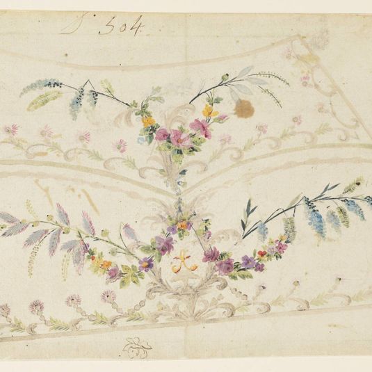 Design for the Embroidery of a Man's Waistcoat of Pattern No. 504 of the "Fabrique de St. Ruf"