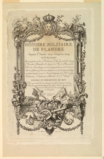 Title Page of "Histoire militaire de Flandre depuis l'Anée 1690, jusqu'en 1694 inclusivement"