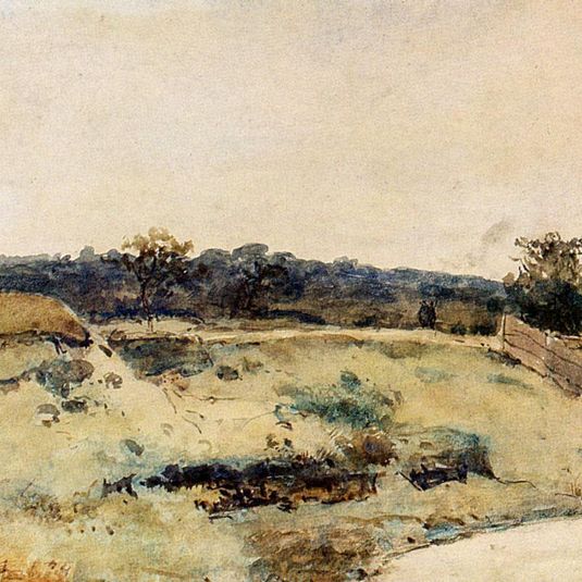A Summer Landscape With Figures On A Path