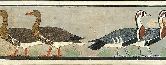 Facsimile Painting of Geese, Tomb of Nefermaat and Itet