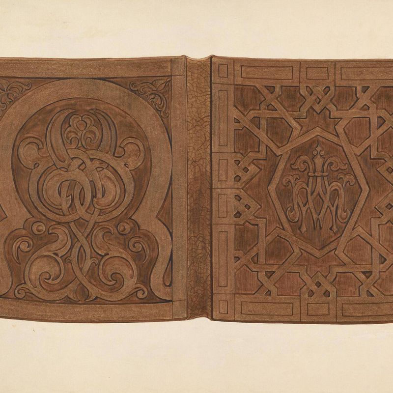 Hand-carved Walnut Book Covers