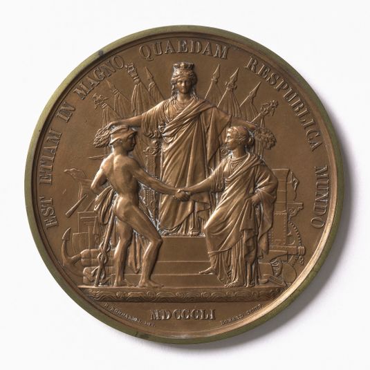 Cliché de la première médaille de l'Exposition universelle de Londres, 1851