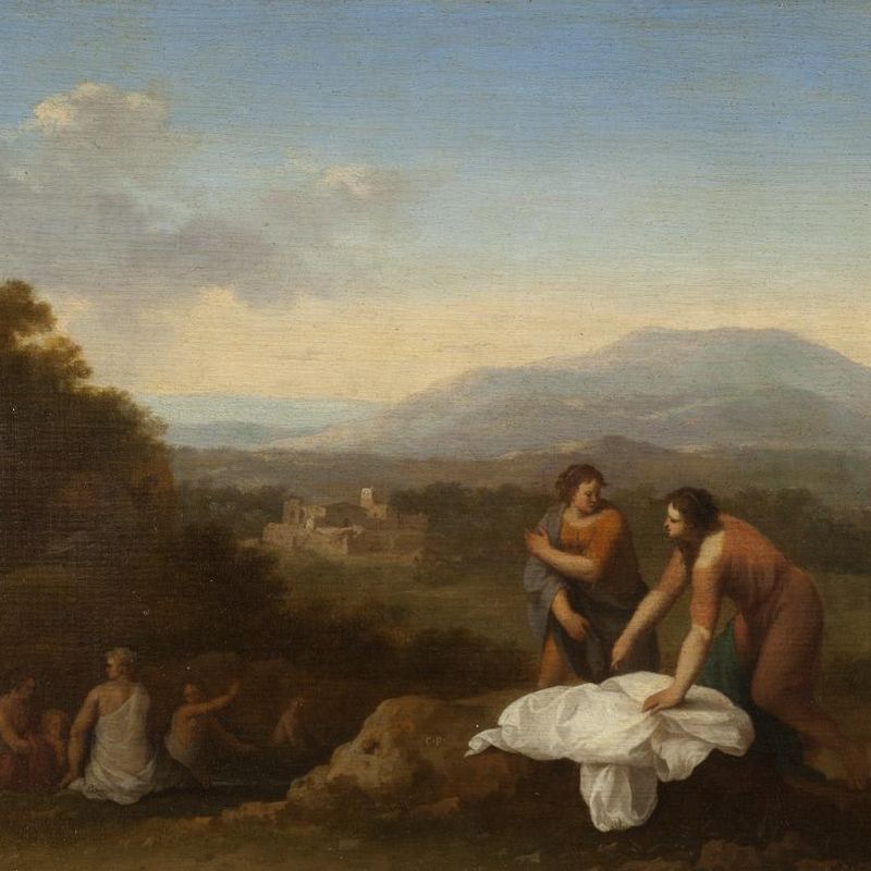 A Classical Landscape with Women Bathing