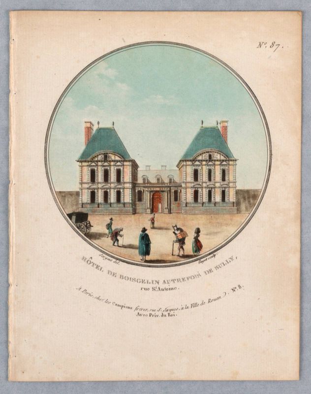 Hôtel de Boisgelin, Plate 87 from "Vues Pittoresques des Principaux Édifices de Paris"