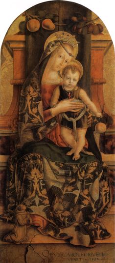 Madonna col Bambino e un piccolo frate francescano orante
