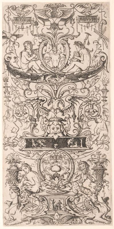 Ornament Panel Inscribed "Victoria Augusta"