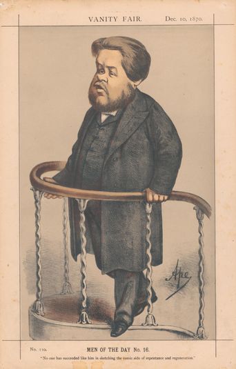 Vanity Fair - Clergy. 'No one has suceeded like him in sketching the comic side of repentance and regeneration'. Charles Spurgeon. 10 December 1870
