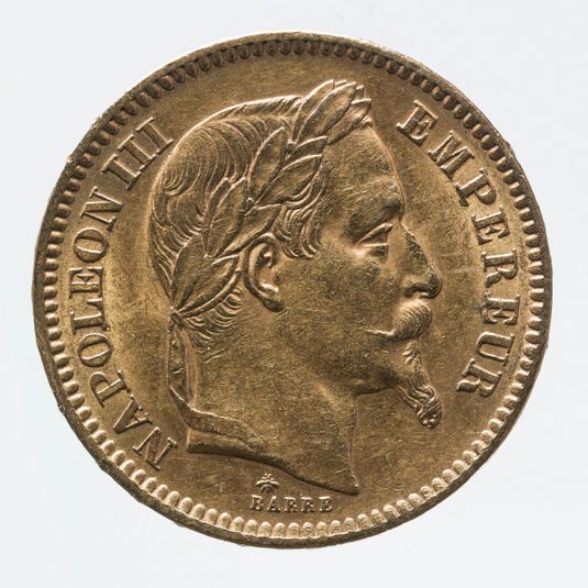Pièce de 20 francs en or de Napoléon III, 1864