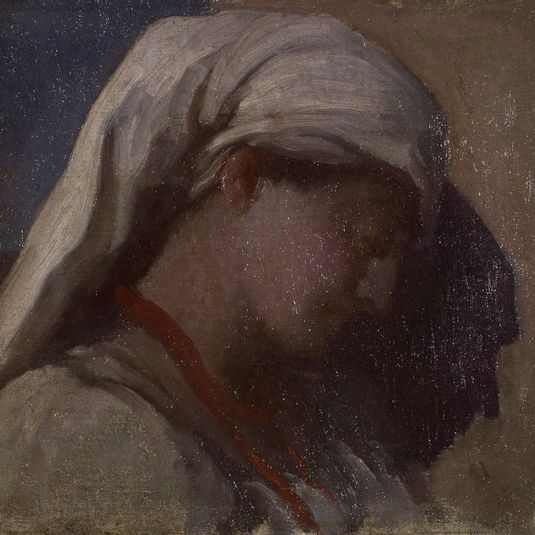 Study by Moonlight (Oil study related to one of the heads in Summer Moon)