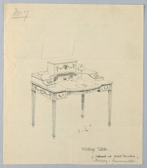 Design for Writing Table No. 7