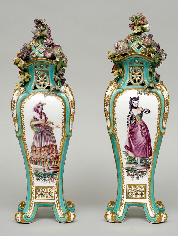 Pair of Pot-Pourri Vases and Covers, c.1758-68