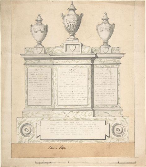 Design for a Monument to the Three Wives of the First Earl of Guilford, at Wroxton, Oxfordshire