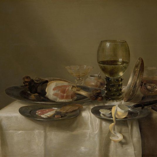 Still Life with a Ham and a Roemer