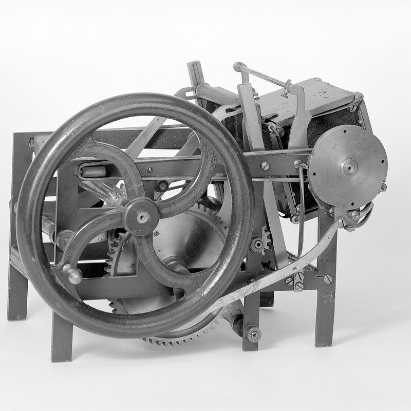 Patent Model for a Self-Inking Platen Press