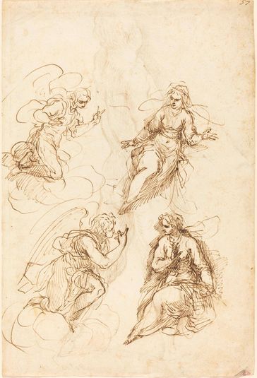 Studies for an Annunciation [recto]