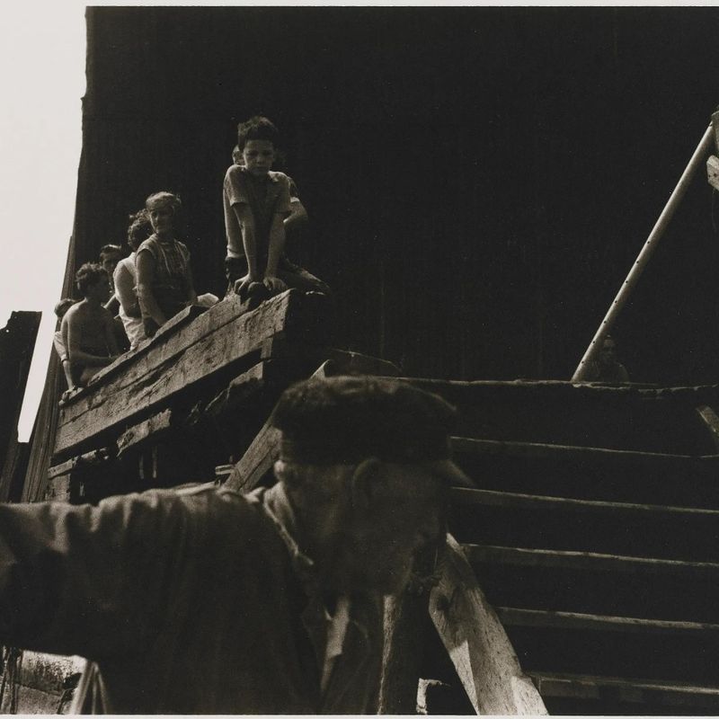 Untitled--Old Man by Stairs, from the portfolio Photographs of New York