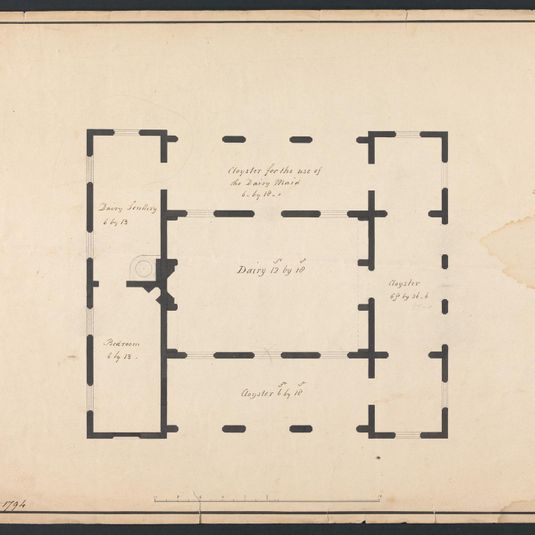 Cobham Hall, Kent: Plan of the Dairy