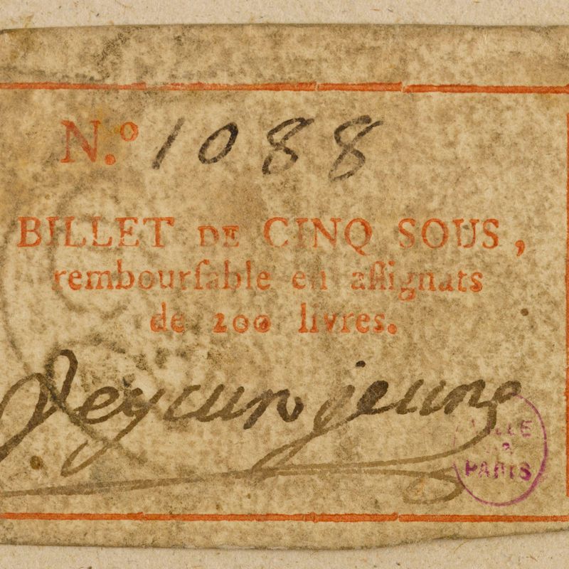 Billet de 5 sous, Nîmes, n° 1088