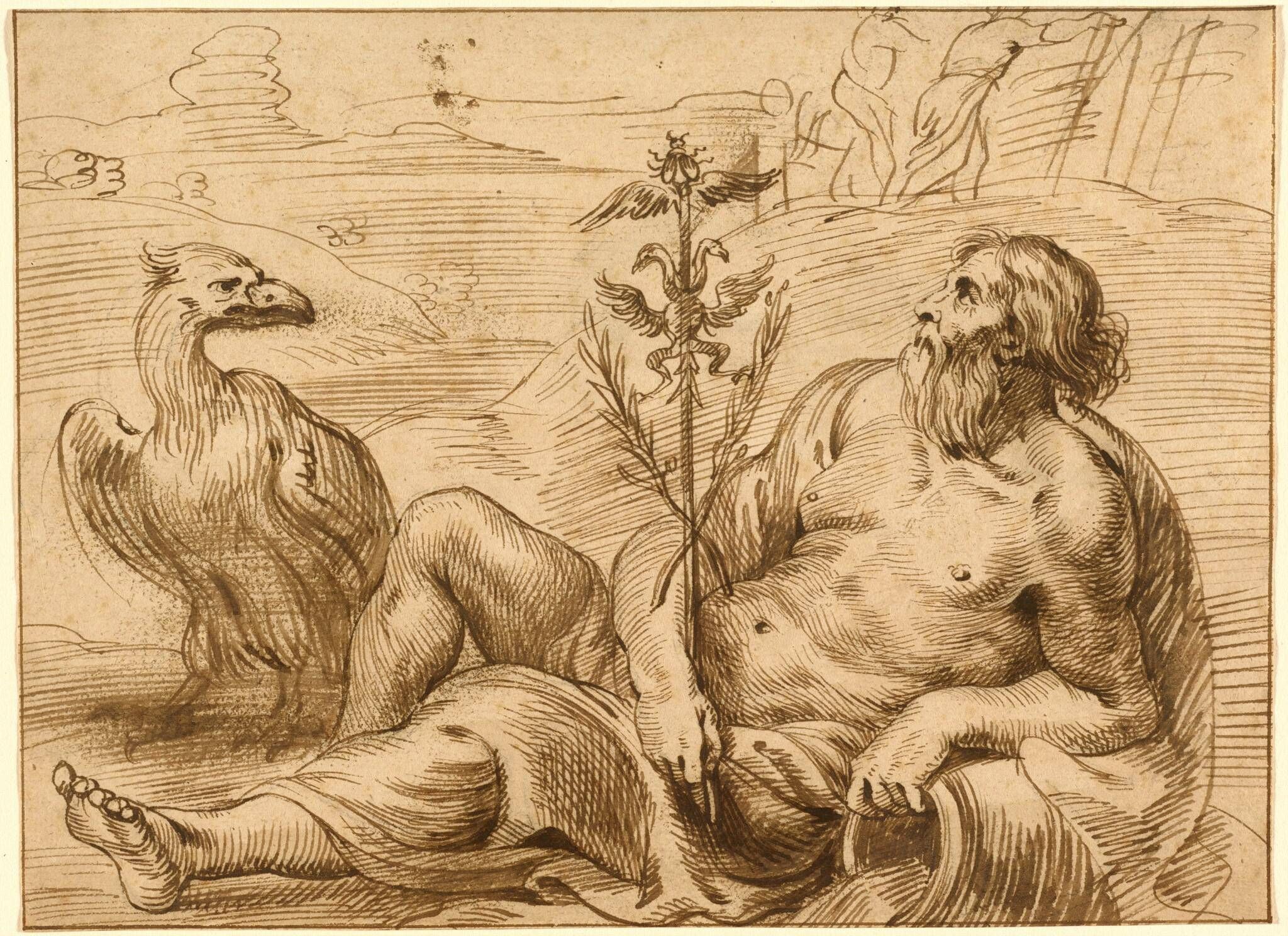 River God with an Eagle