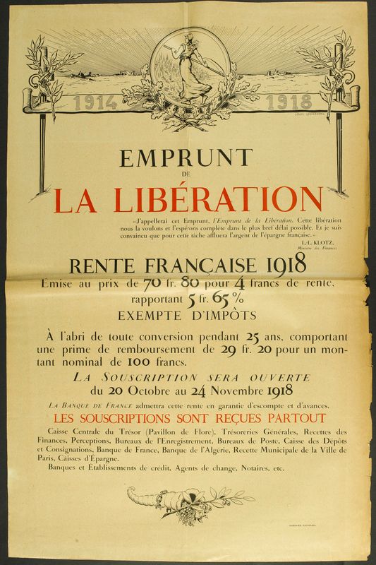 EMPRUNT/ DE/ LA LIBERATION/ RENTE FRANCAISE 1918
