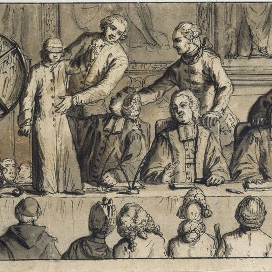 Tirage de la loterie, à l'hôtel de Ville en 1772