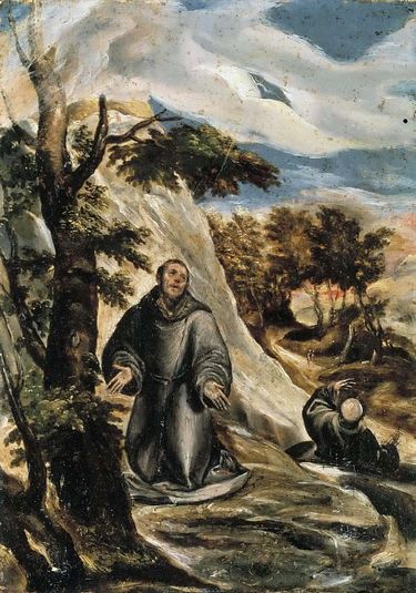 La estigmatización de san Francisco (El Greco, etapa italiana)