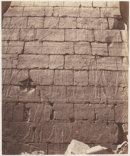Karnak (Thèbes), Palais - Salle Hypostyle - Décoration de la Paroi Intérieure au Point L