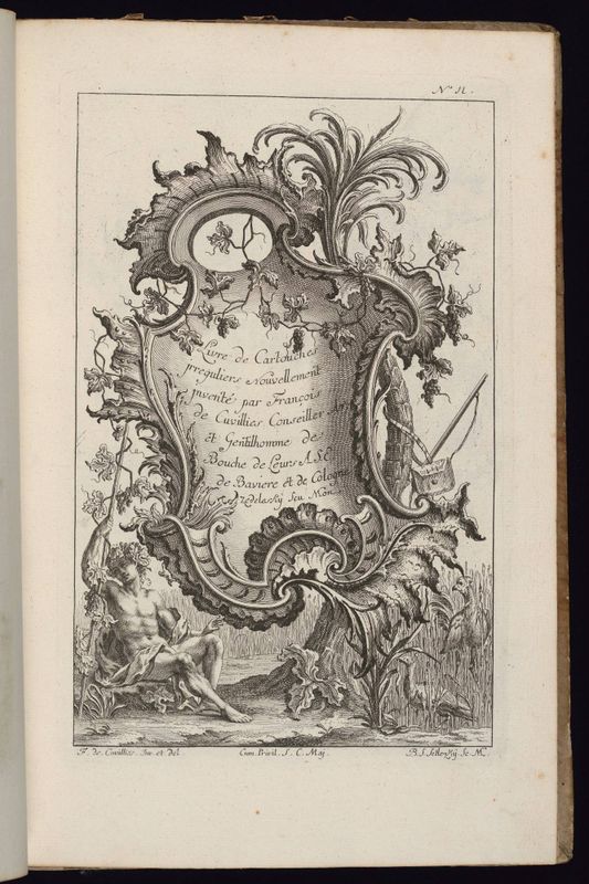 Cartouche with Palm Tree, Livre de Cartouches Irréguliers (Book of Irregular Cartouches)