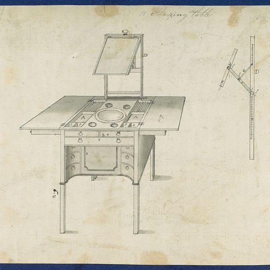 Shaving Table, from Chippendale Drawings, Vol. II