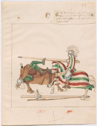 Freydal, The Book of Jousts and Tournaments of Emperor Maximilian I: Combats on Horseback (Jousts)(Volume I): Plate 46