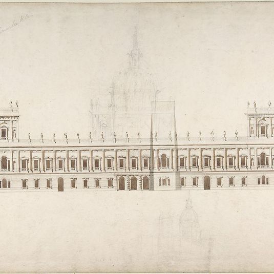 Drawing for Foreign Office, Westminster, for competition of 1857