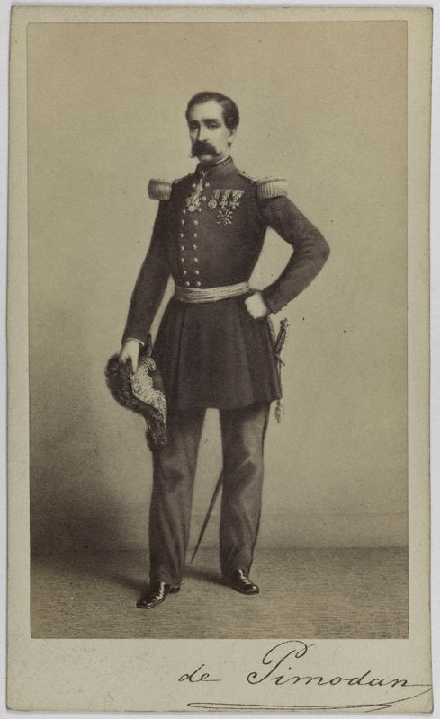 Portrait de Georges de Rarécourt de la Vallée de Pimodan (marquis, 1822-1860), (général au service du Pape)