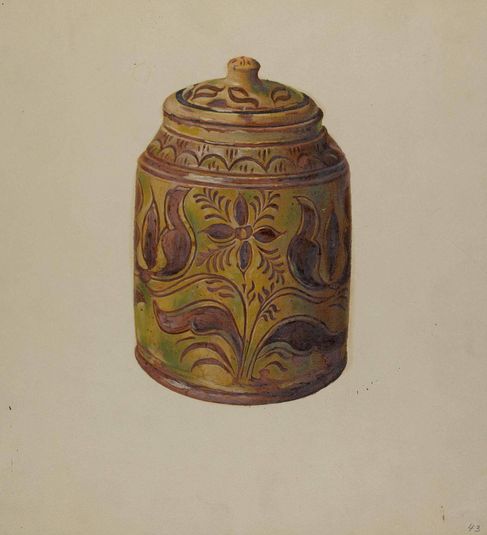 Pa. German Covered Jar