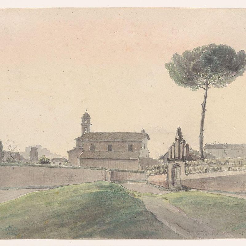 View of the Church of San Pancrazio, Rome, from the South