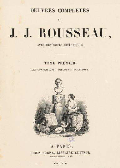 Œuvres complètes / de / J.J. Rousseau. / Tome 1.
