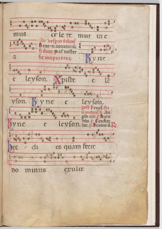 Leaf 5 from an antiphonal fragment