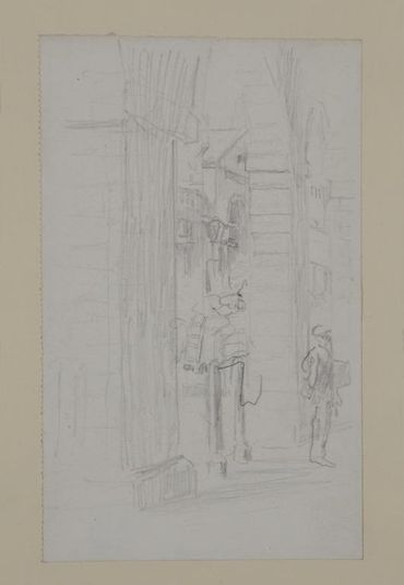 An Archway with Paper Seller