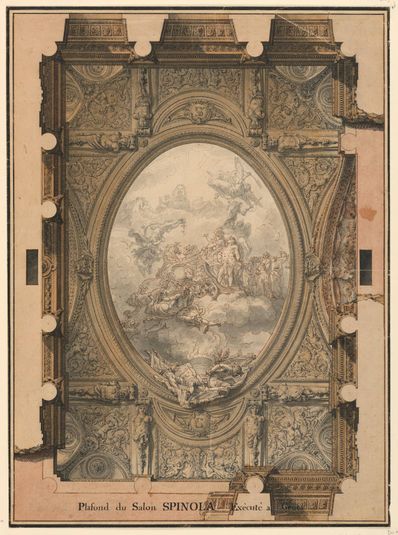 Design for the ceiling of the salon of Palazzo Spinola, Genoa