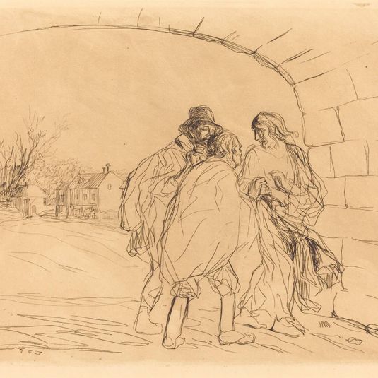 The Meeting under the Arch (first plate)