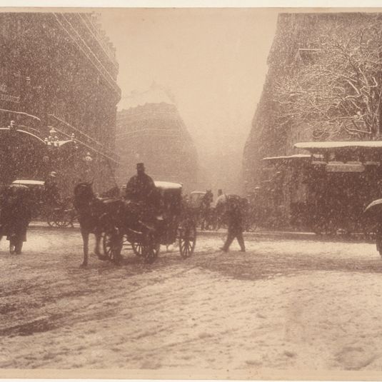 Boulevard sous la neige, Paris