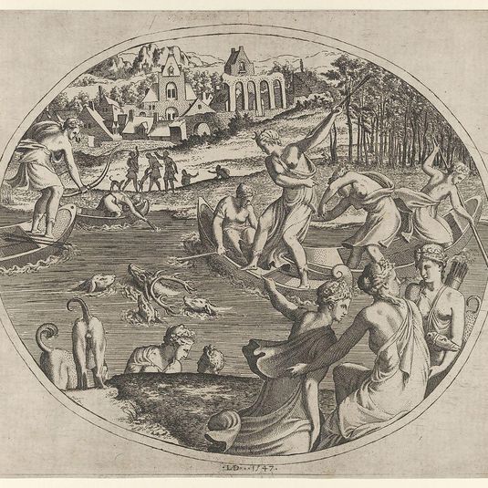 Diana and Her Nymphs Pursuing a Stag