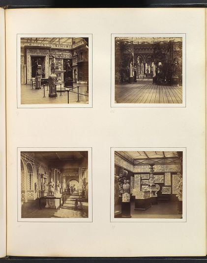 [Entryway of Renaissance Court; Medieval Vestibule; View of the Renaissance Court; Room of Classical Reliefs and Sarcophagi]