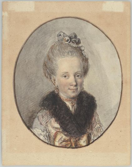 Portrait of a Young Woman with a Fur Collar