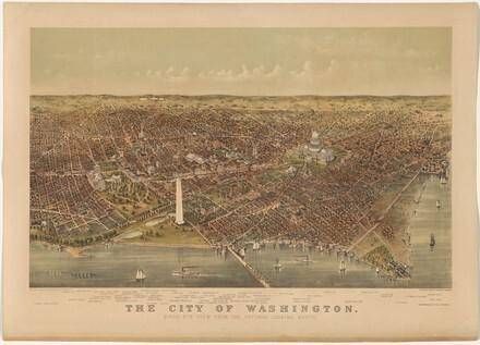 The City of Washington: Bird's-Eye View from the Potomac—Looking North