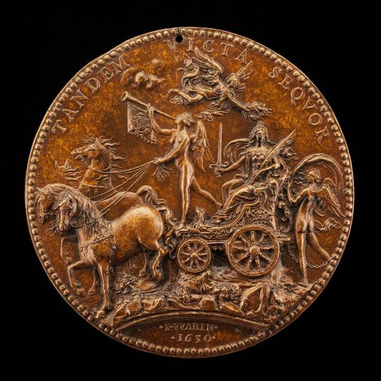 Fortune Chained to a Chariot Carrying Fame and France [reverse]