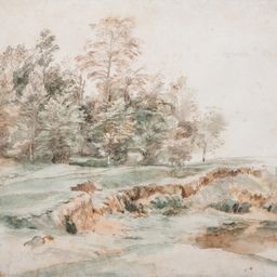 A Clump of Trees by a Country Road by Sir Anthony van Dyck