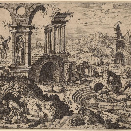 Saint Jerome in a Landscape with Ruins