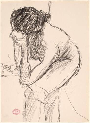 Untitled [nude resting her elbow on her left knee]